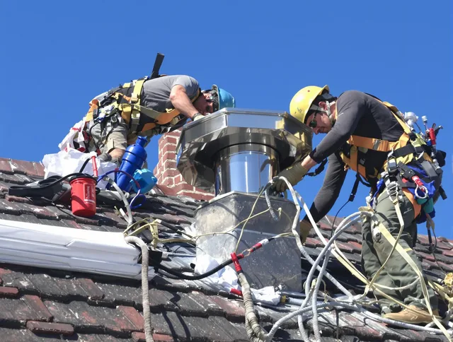 Protective chimney cap installed by Portsmouth Chimney Sweep in Portsmouth, RI