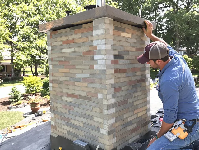 Portsmouth Chimney Sweep completing a modern chimney remodel in Portsmouth, RI