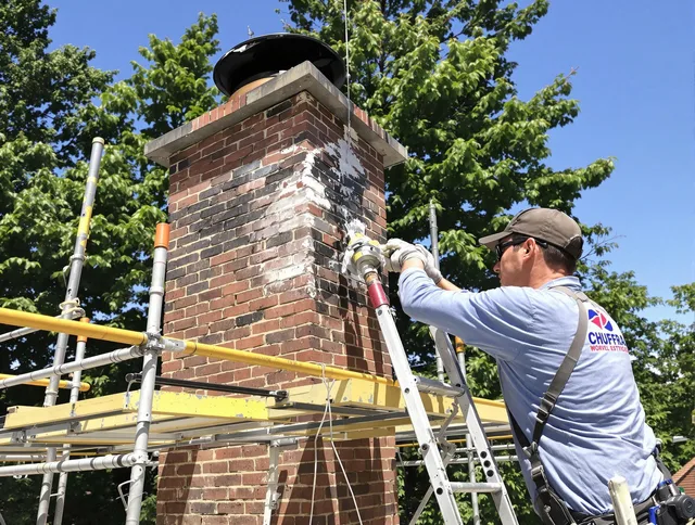 Structural chimney repair by Portsmouth Chimney Sweep in Portsmouth, RI