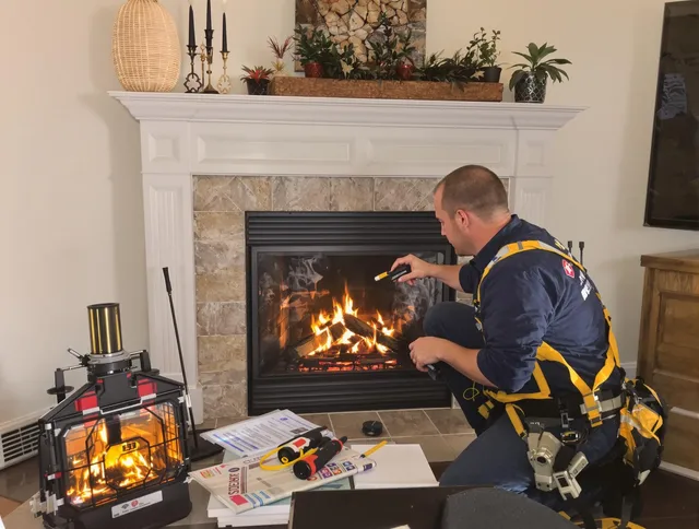 Safety-focused fireplace inspection by Portsmouth Chimney Sweep in Portsmouth, RI