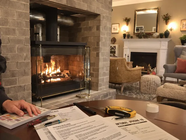 Portsmouth Chimney Sweep verifying fireplace safety measures in Portsmouth, RI
