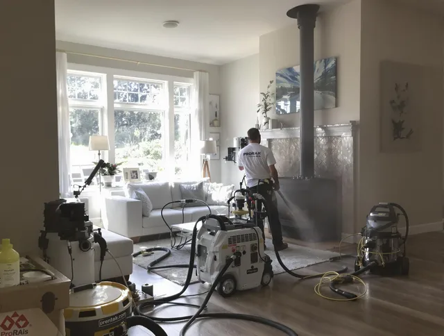 Soot removal service by Portsmouth Chimney Sweep for a fireplace in Portsmouth, RI